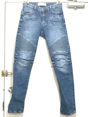 PARASUCO MEDIUM RISE SLIM FIT MOTO STRETCH JEANS SIZE 30